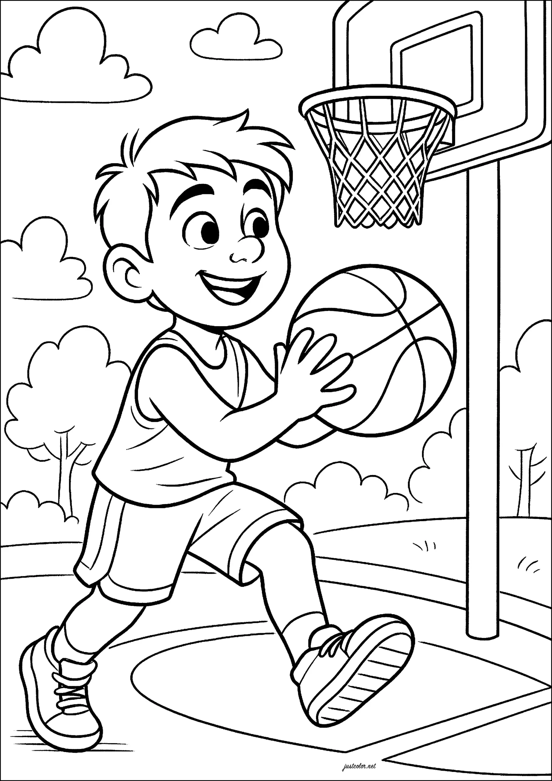 basketball players coloring pages