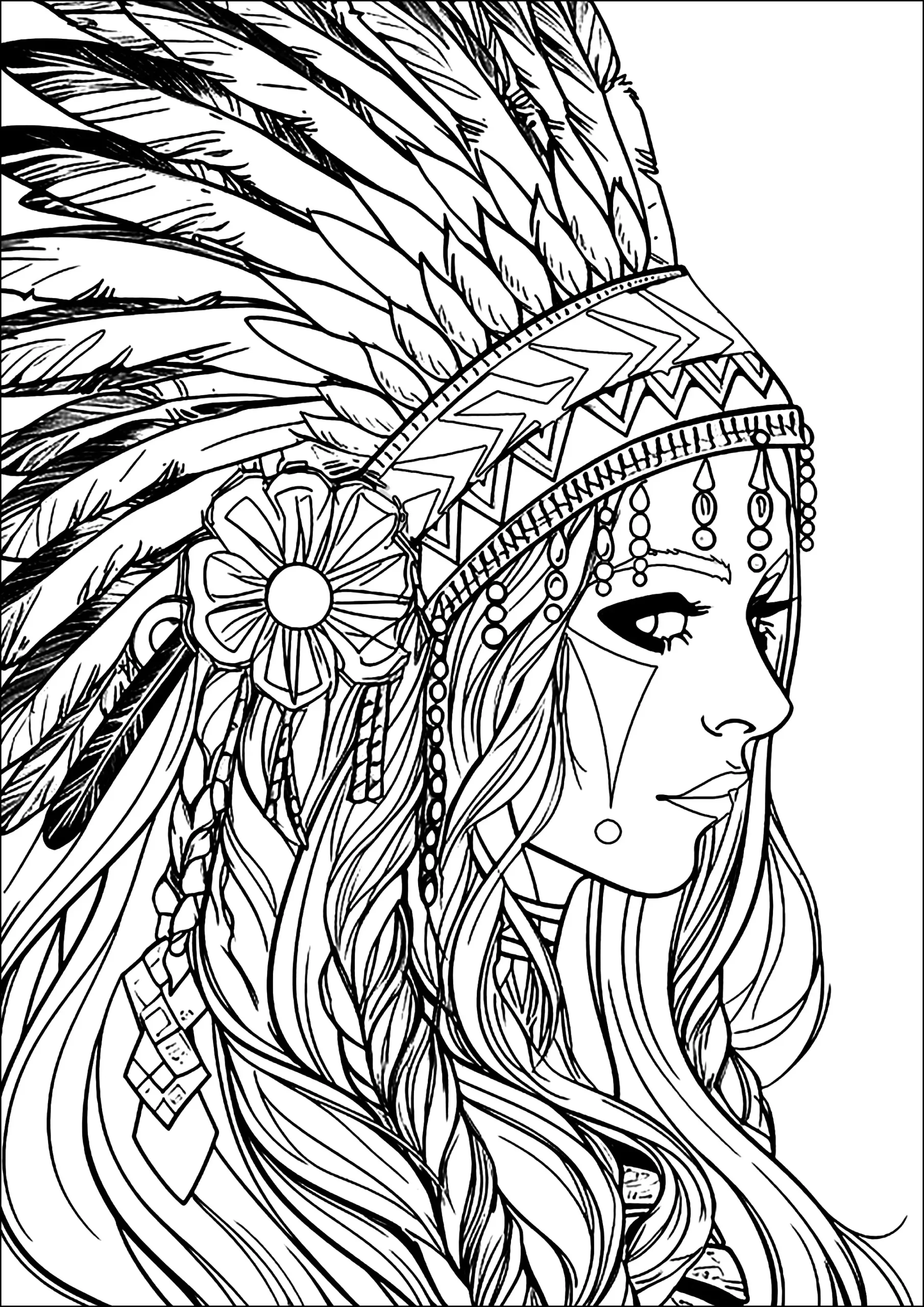 american indian coloring pages